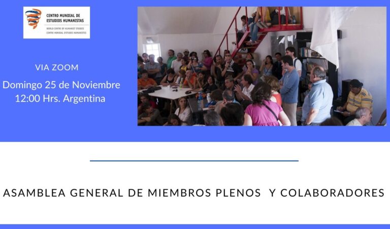 Sábado 25 de noviembre 13:00 Hrs. Argentina: Asamblea general virtual de miembros plenos del CMEH – Agenda y participa.